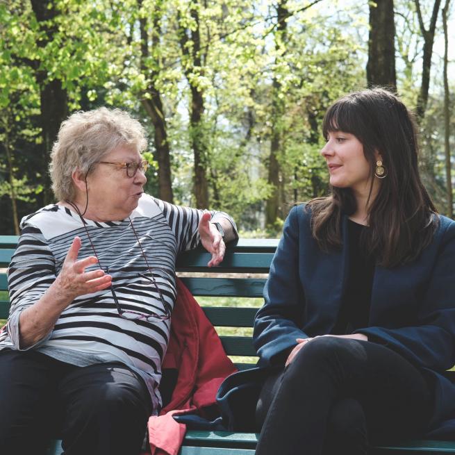 Christiane Brunner et Pauline Schneider à Genève